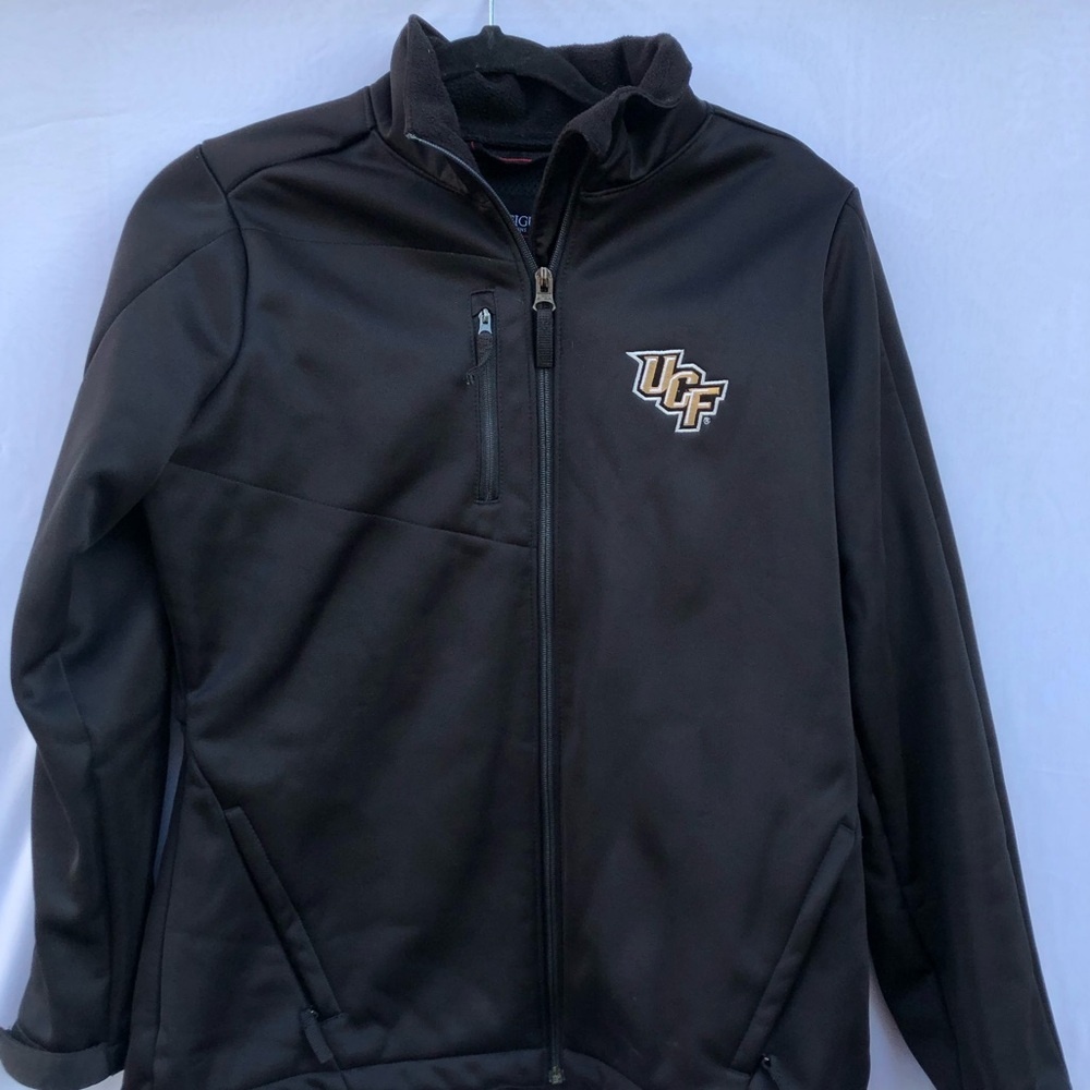Antigua Black UCF Knights Links Full-Zip Golf Jacket Medium Womens Lightweight